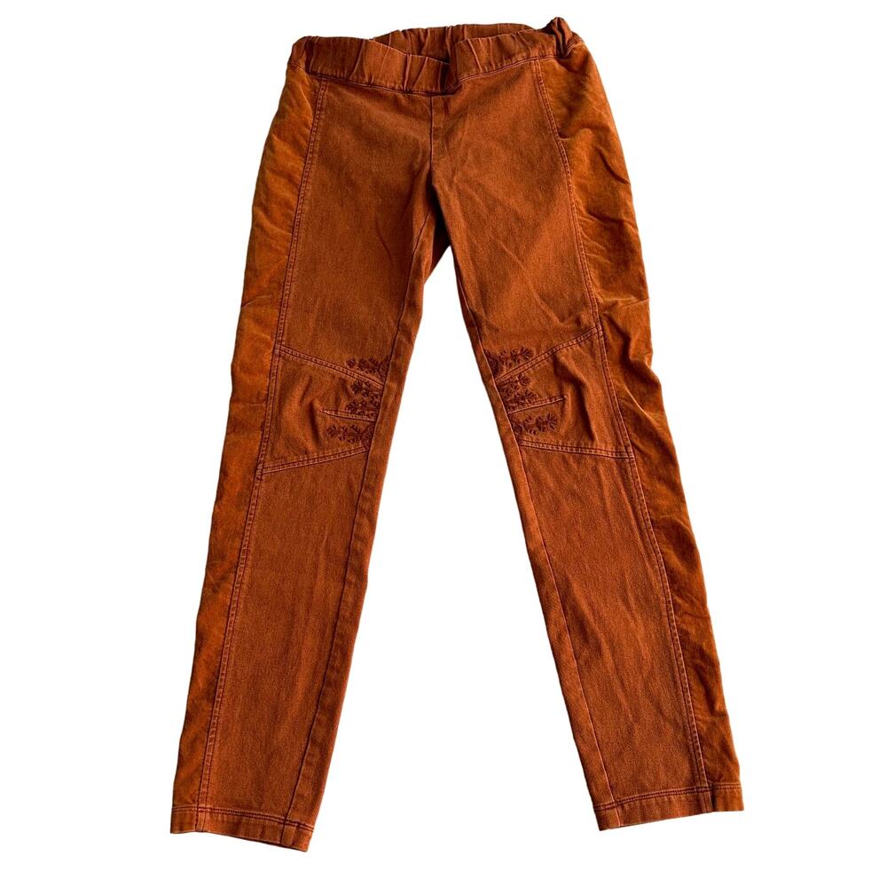 Straight Leg Women's Pants in Rust Orange